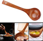 Natural Wooden Soup Ladle – Large Handmade Serving Spoon