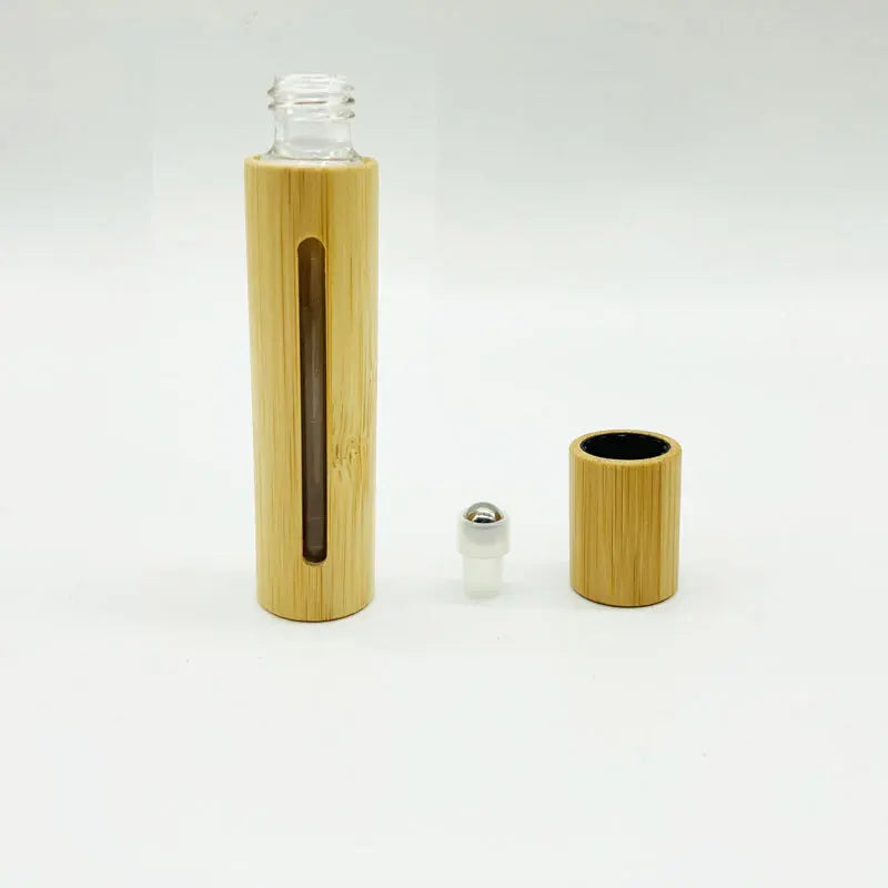 5–10ml Bamboo Perfume Roller Bottle – Refillable Oil & Aromatherapy Container