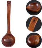 Natural Wooden Soup Ladle – Large Handmade Serving Spoon
