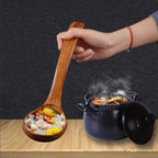 Natural Wooden Soup Ladle – Large Handmade Serving Spoon