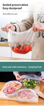 Elastic Reusable Food Covers for Bowls and Plates