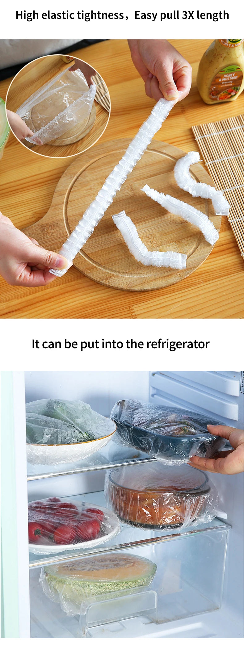 Elastic Reusable Food Covers for Bowls and Plates