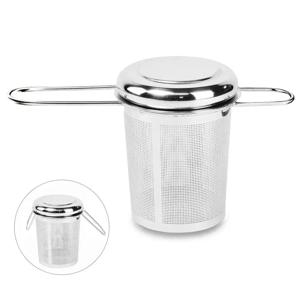 Stainless Steel Teapot with Fine Mesh Filter – Double Handle Coffee & Tea Pot
