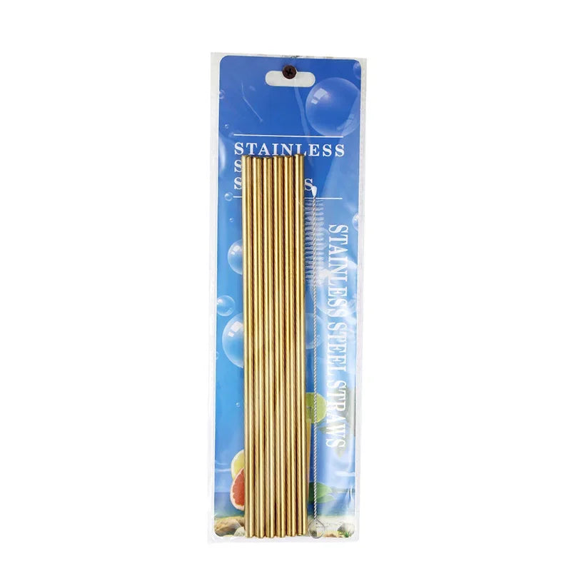 6-Piece Reusable Metal Straw Kit