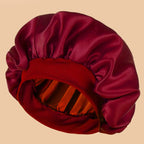 Solid Color Satin Wide-Brimmed Shower Cap