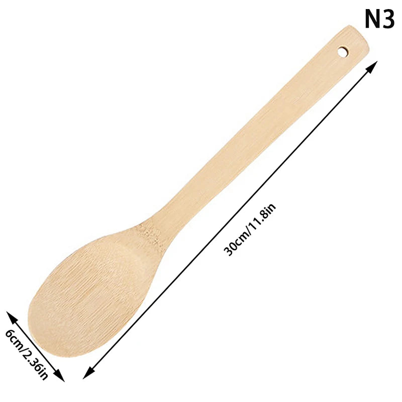Bamboo Non-Stick Cooking Spatula & Rice Spoon | Heat-Resistant Kitchen Tool
