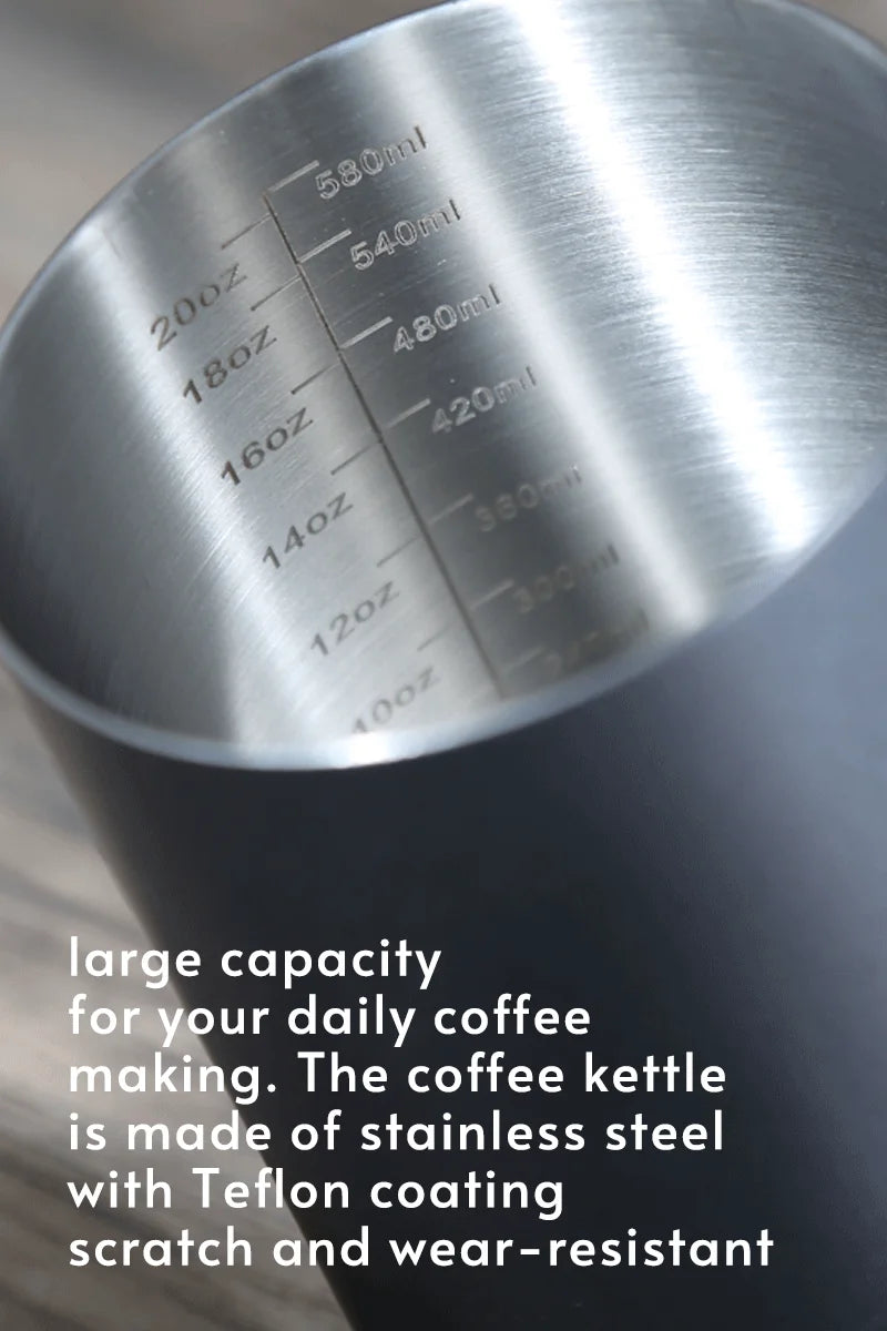 304 Stainless Steel 600ml Gooseneck Pour-Over Kettle