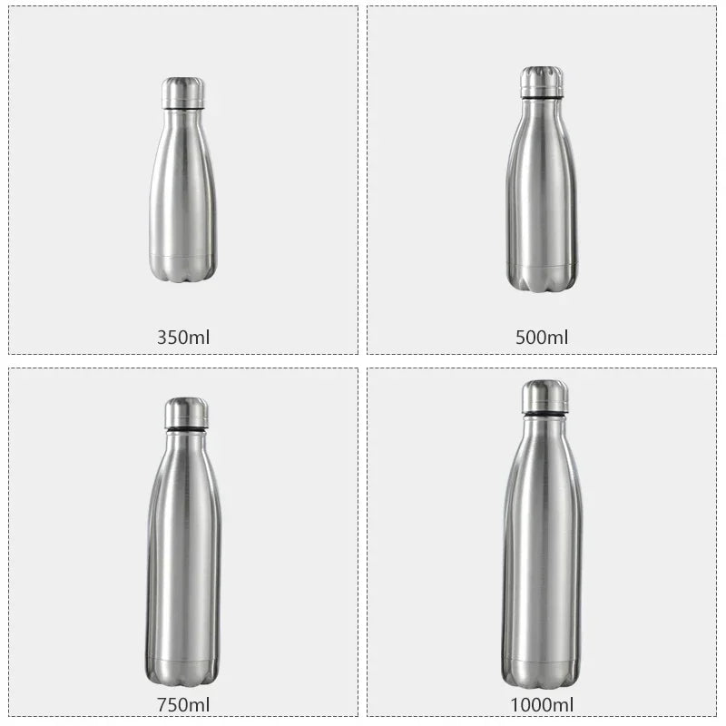 0.75/1L Stainless Steel Outdoor Water Bottle – Leakproof Camping & Hiking Canteen