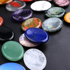 Natural Amethyst & Rose Quartz Worry Stone (Meditation & Relaxation)