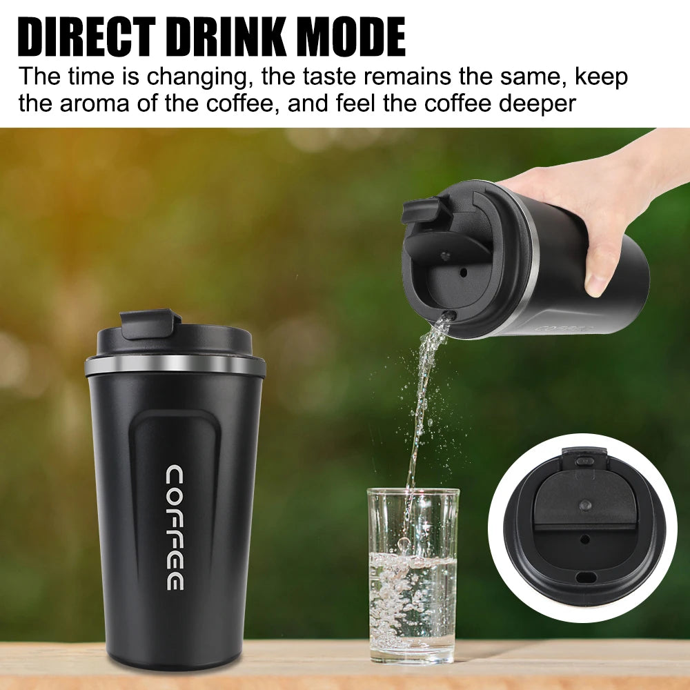 380/510ML Leak-Proof Stainless Steel Travel Coffee Thermos Mug