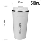 380/510ML Leak-Proof Stainless Steel Travel Coffee Thermos Mug