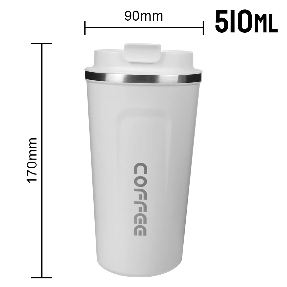 380/510ML Leak-Proof Stainless Steel Travel Coffee Thermos Mug
