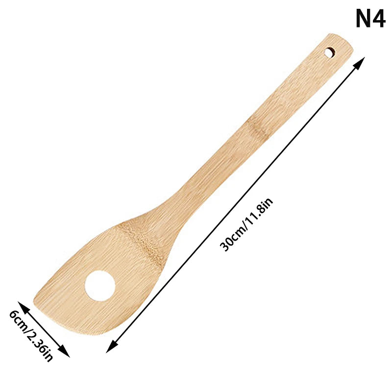 Bamboo Non-Stick Cooking Spatula & Rice Spoon | Heat-Resistant Kitchen Tool