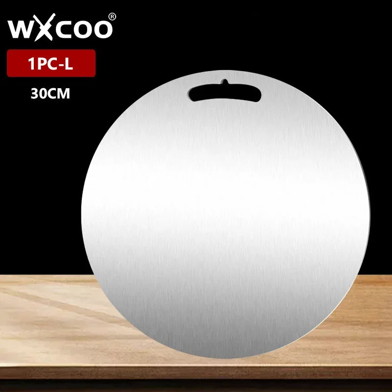 Dual-Sided Stainless Steel & Bamboo Cutting Board