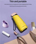 Mini Folding Umbrella – Pocket-Sized UV & Rain Protection