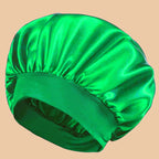 Solid Color Satin Wide-Brimmed Shower Cap