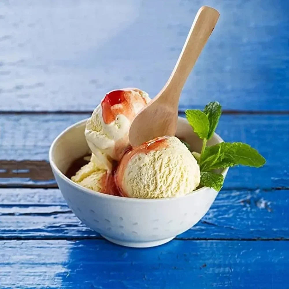 Wooden & Bamboo Tea Spoons – 1/6PCS Kitchen Serving Utensils