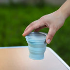 Collapsible Silicone Travel Cup with Hanging Hole