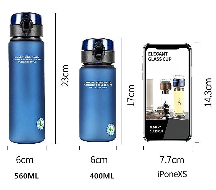 BPA-Free Leakproof Sports Water Bottle – 400/560ml Portable Hydration