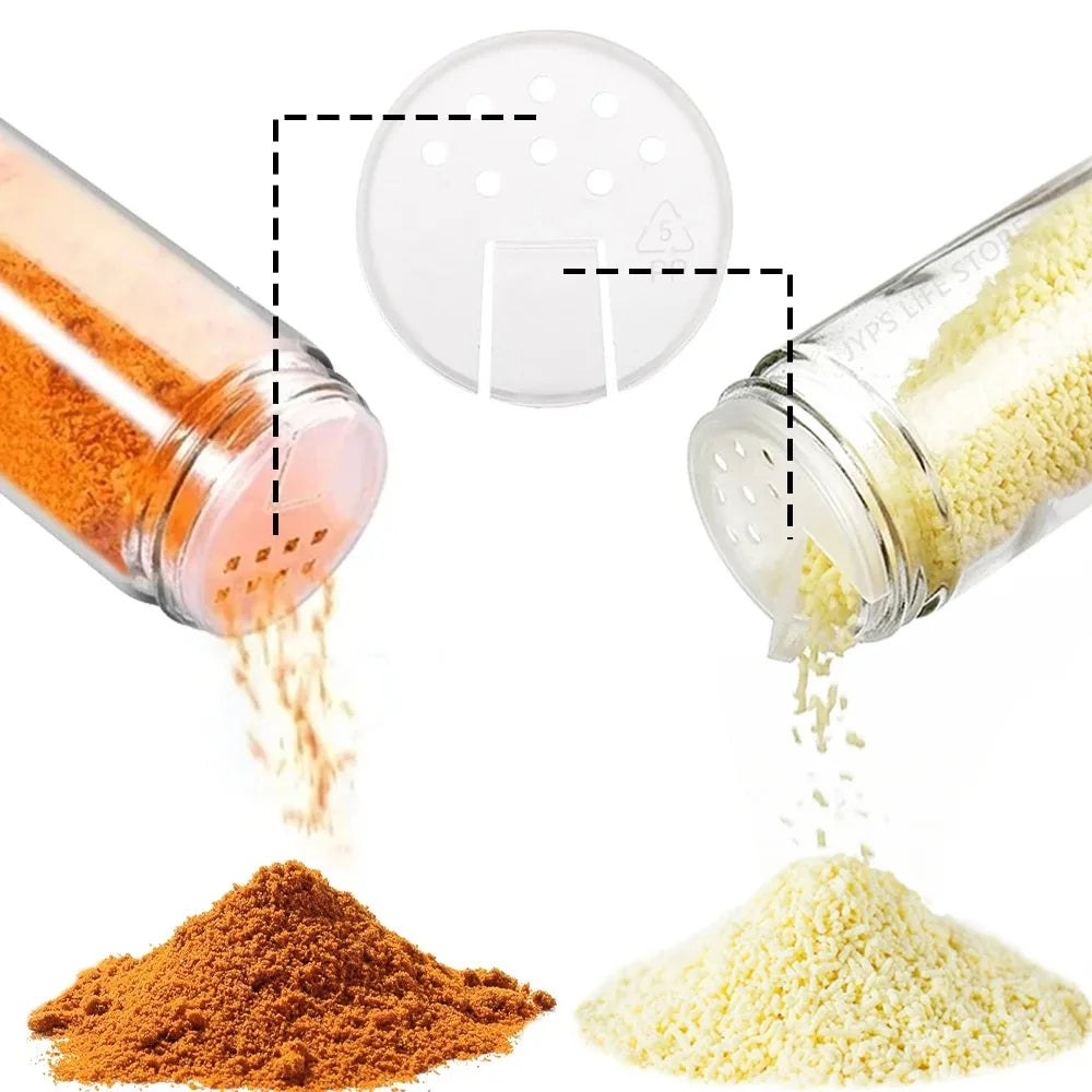 12-Piece Glass Spice Jar Set with Bamboo Lids & Labels