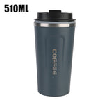 380/510ML Leak-Proof Stainless Steel Travel Coffee Thermos Mug
