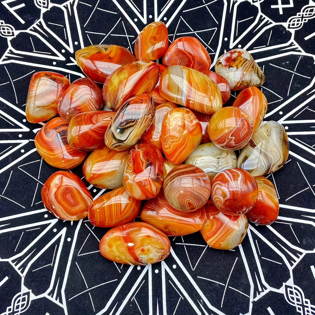 Polished Sardonyx & Agate Palm Stones