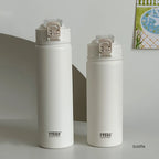 Double-Wall Thermal Water Bottle with Straw (600ml/750ml)Hot & Cold for 8-10 hours