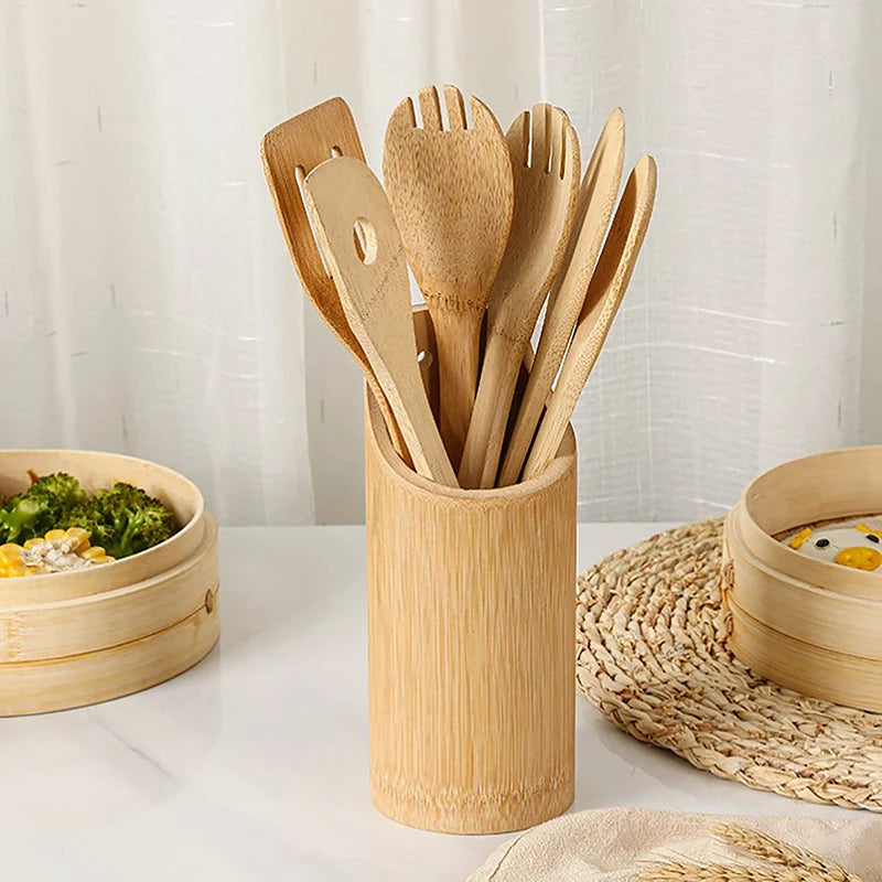 Bamboo Non-Stick Cooking Spatula & Rice Spoon | Heat-Resistant Kitchen Tool