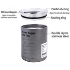 600ml Stainless Steel Insulated Coffee Mug with Straw