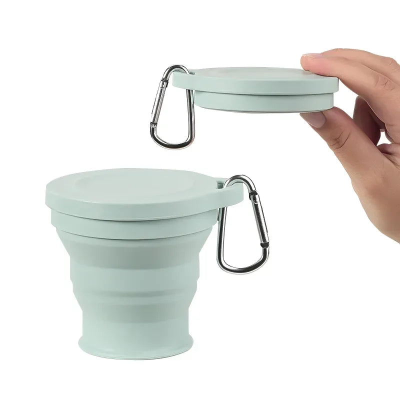Collapsible Silicone Travel Cup with Hanging Hole
