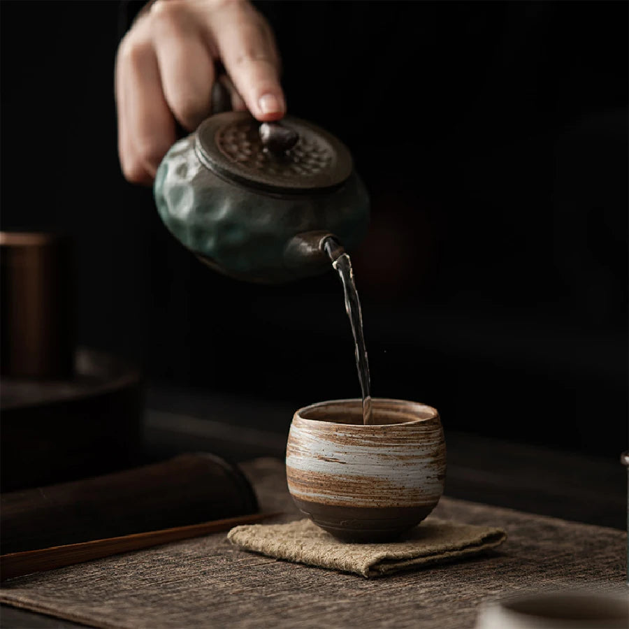 Handmade Stoneware Master Teacup (Japanese Zen Style)