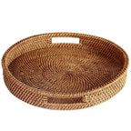 Handwoven Rattan Serving & Storage Basket