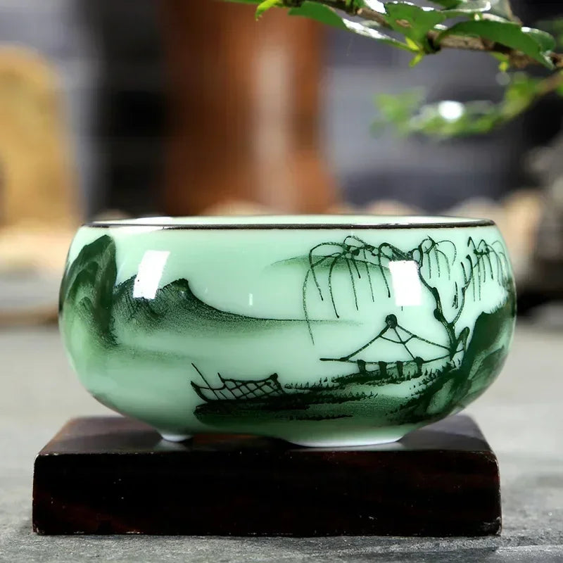 Hand-Painted Celadon Master Teacup (80ml)
