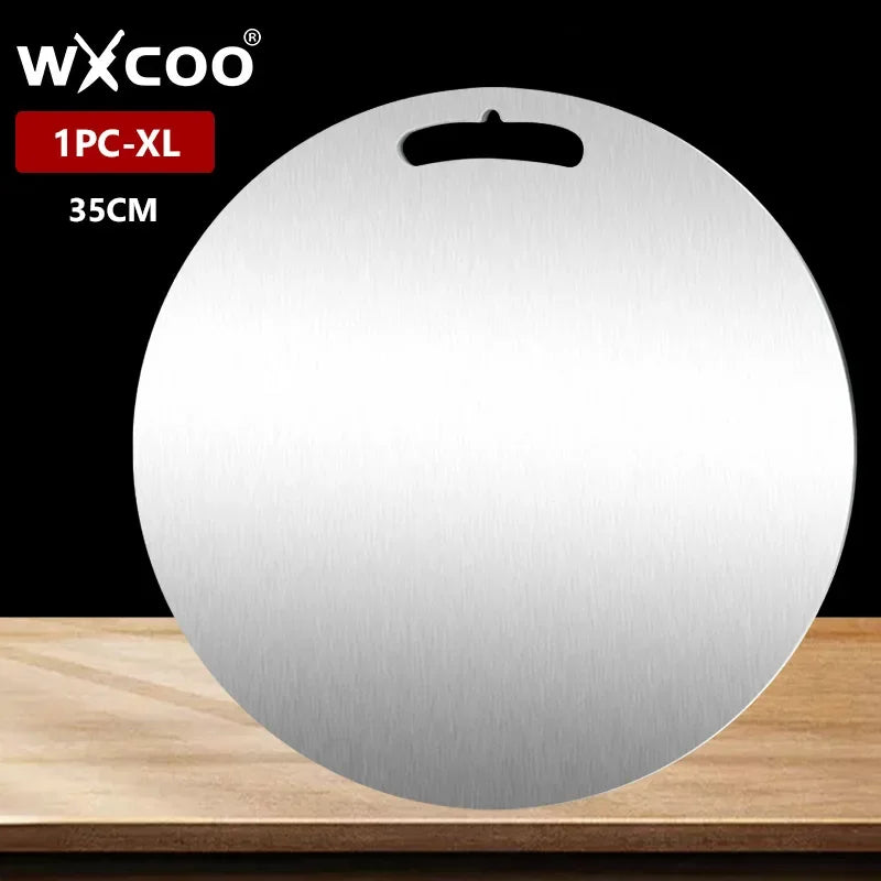 Dual-Sided Stainless Steel & Bamboo Cutting Board