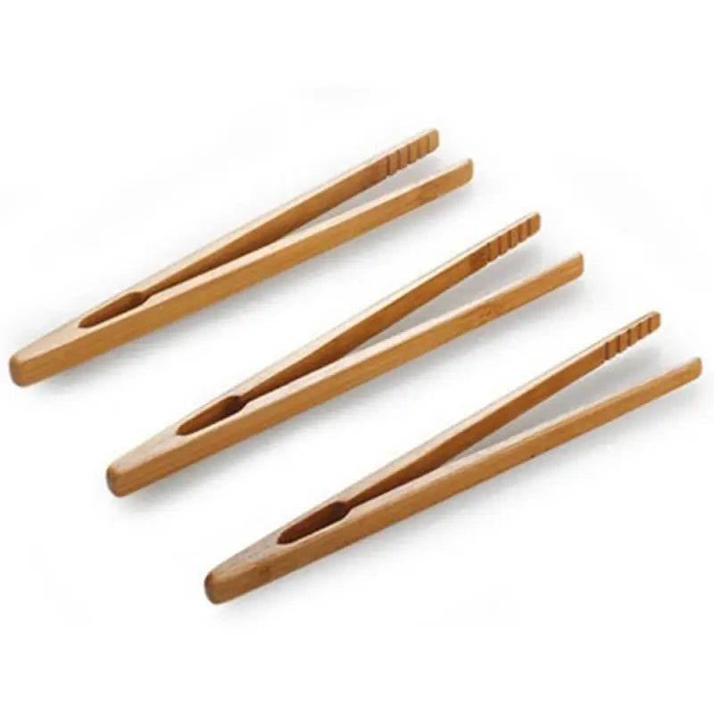 Reusable Bamboo Toast Tongs – Wooden Kitchen & Toaster Grabber