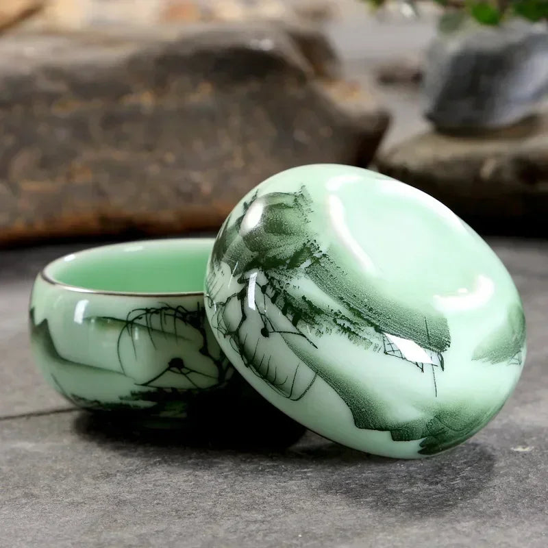Hand-Painted Celadon Master Teacup (80ml)