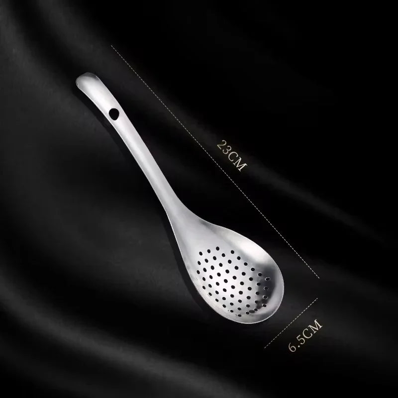 Stainless Steel Strainer Spoon – Kitchen Skimmer & Food Filter Scoop
