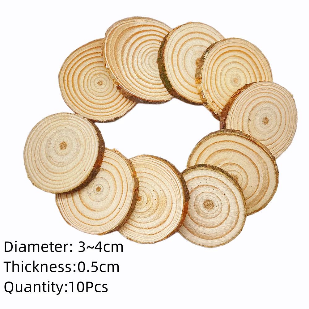 Natural Pine Wood Craft Slices (1 Pack)
