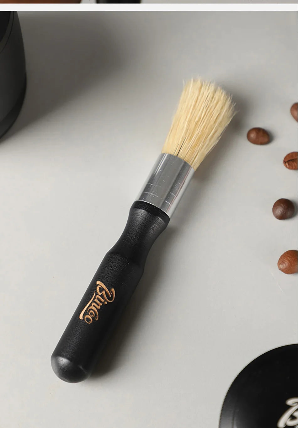 Retro Solid Wood Coffee Grinder Brush.