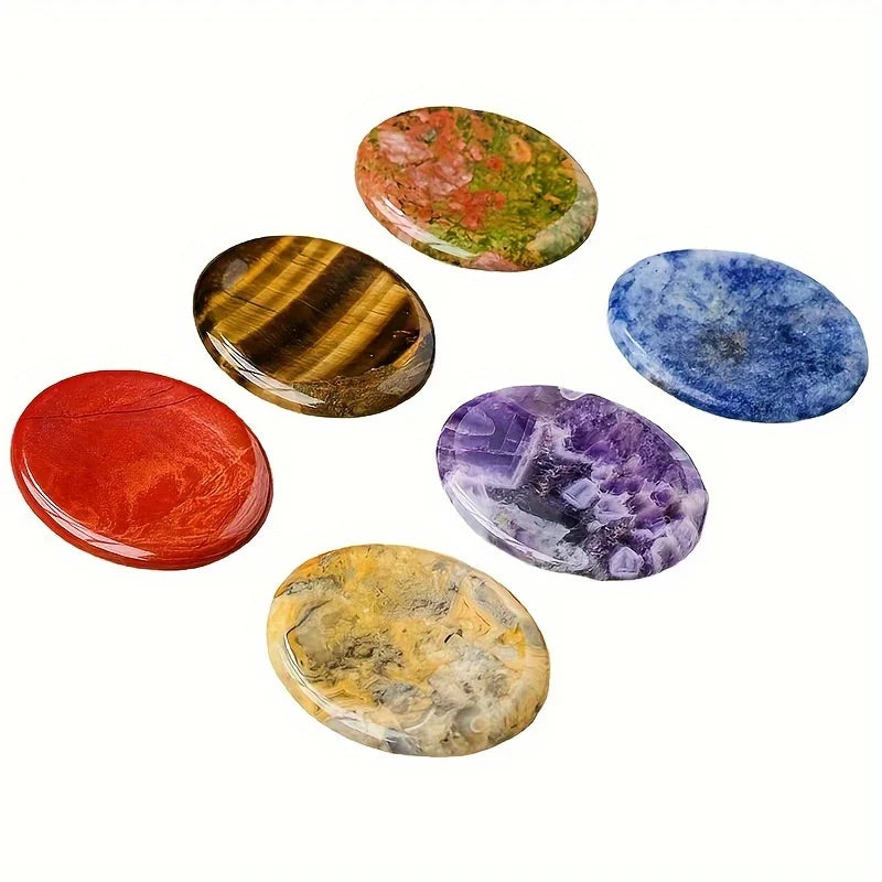 Natural Amethyst & Rose Quartz Worry Stone (Meditation & Relaxation)