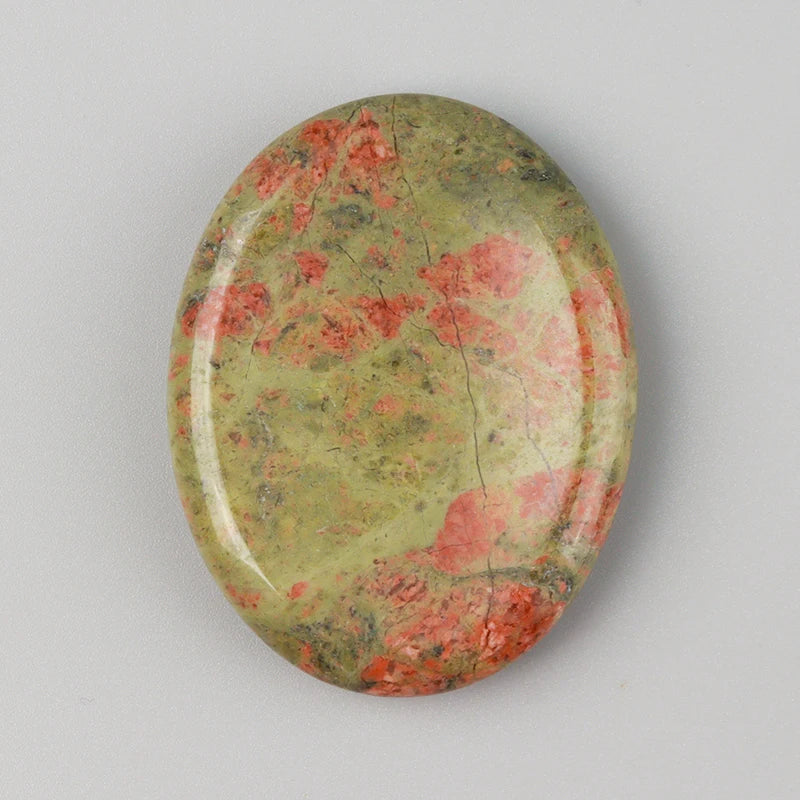 Natural Amethyst & Rose Quartz Worry Stone (Meditation & Relaxation)