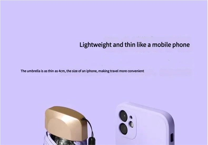 Mini Folding Umbrella – Pocket-Sized UV & Rain Protection