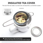 Stainless Steel Tea Infuser with Lid – Reusable Mesh Strainer for Teapots & Mugs