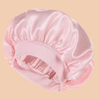 Solid Color Satin Wide-Brimmed Shower Cap