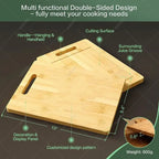 Dual-Sided Stainless Steel & Bamboo Cutting Board