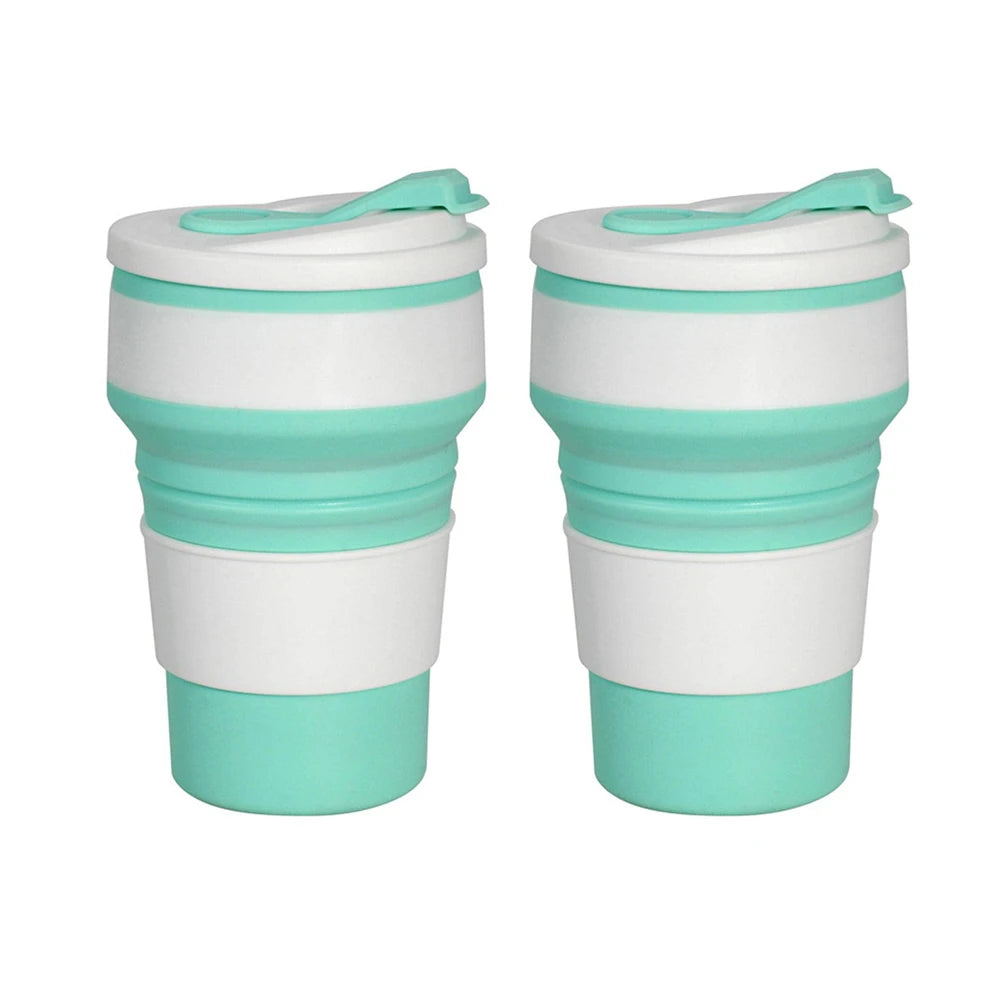 Portable Collapsible Silicone Travel Cups (350ml & 500ml)