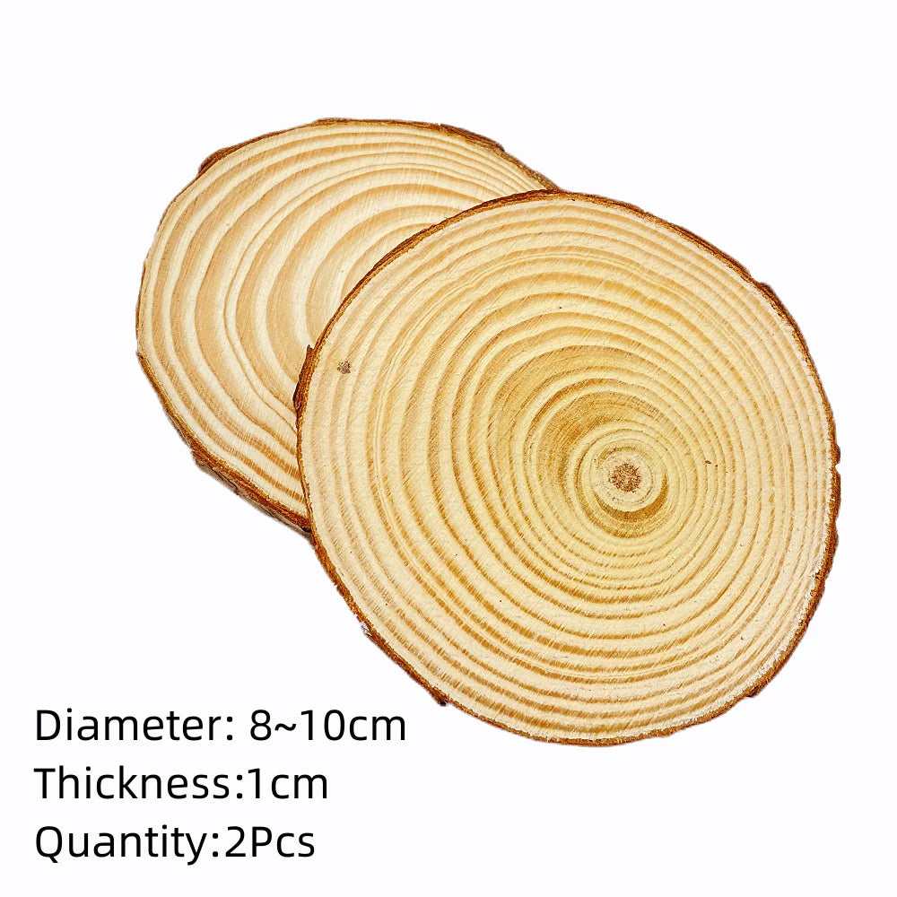 Natural Pine Wood Craft Slices (1 Pack)