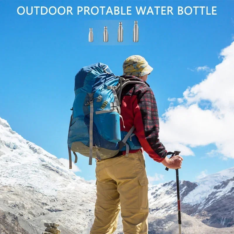 0.75/1L Stainless Steel Outdoor Water Bottle – Leakproof Camping & Hiking Canteen