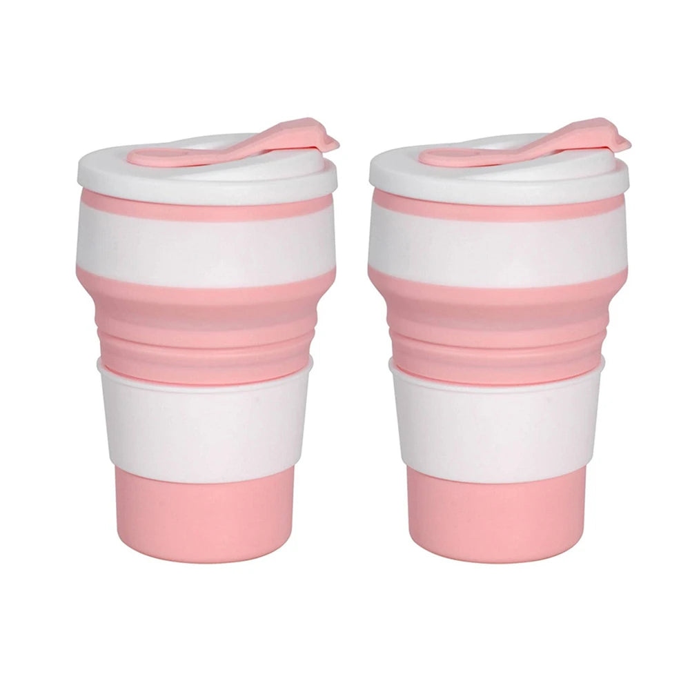 Portable Collapsible Silicone Travel Cups (350ml & 500ml)