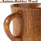 130ml Solid Wood Tea Cup with Handle – Wooden Water & Kitchen Cup
